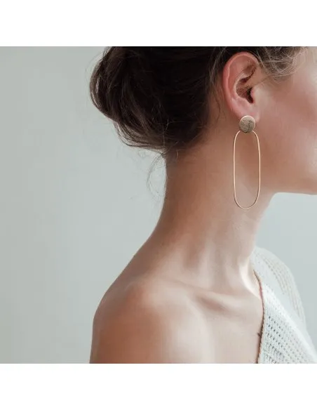 PLATTITUDE earrings Minimalist, handcrafted - Monom