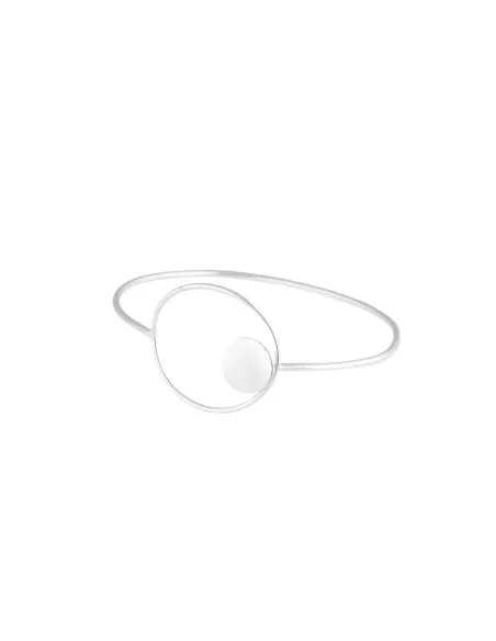 Bratara PLATTITUDE CIRCLED design minimal, realizata manual. - Monom