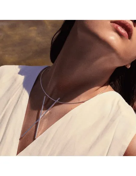 Colier ALPHABET X Minimal, realizat manual. - Monom