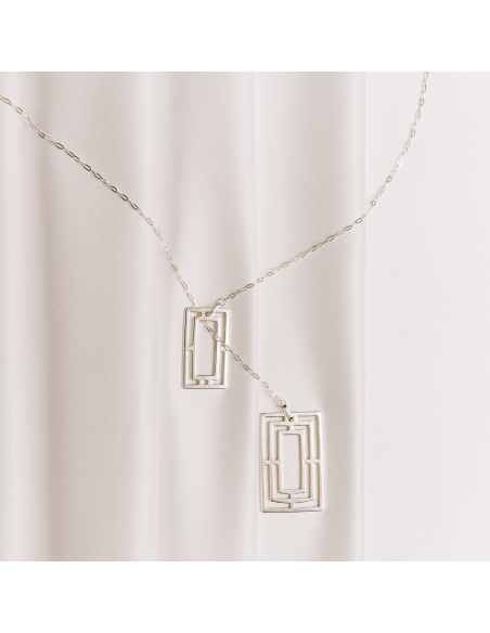 The Solaria Rectangle necklace Minimalist, handcrafted - Monom