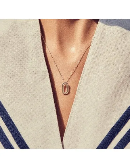 Labyrinth Oval Small Pendant Minimalist, handcrafted - Monom