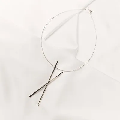 ALPHABET X necklace Minimalist, handcrafted - Monom