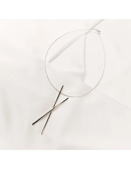 Colier ALPHABET X Minimal, realizat manual. - Monom