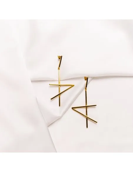 ALPHABET RHYTHM earrings Minimalist, handcrafted - Monom