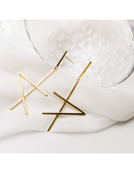 ALPHABET RHYTHM earrings Minimalist, handcrafted - Monom