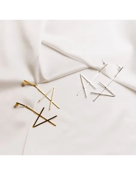 ALPHABET RHYTHM earrings Minimalist, handcrafted - Monom