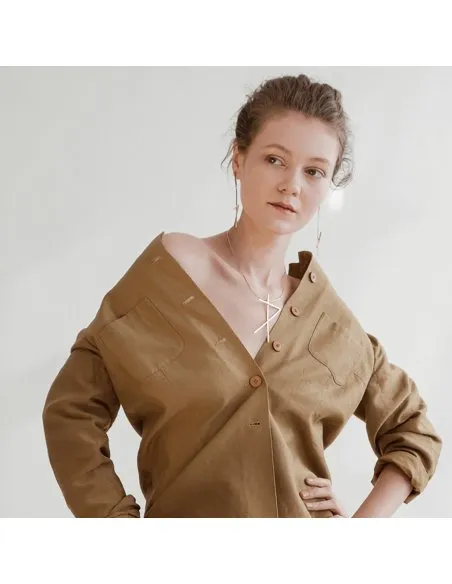 ALPHABET RHYTHM necklace Minimalist, handcrafted - Monom