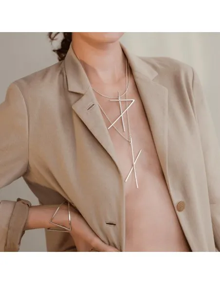 ALPHABET RHYTHM necklace Minimalist, handcrafted - Monom