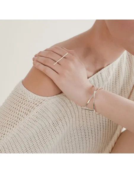 ALPHABET X bracelet Minimalist, handcrafted - Monom