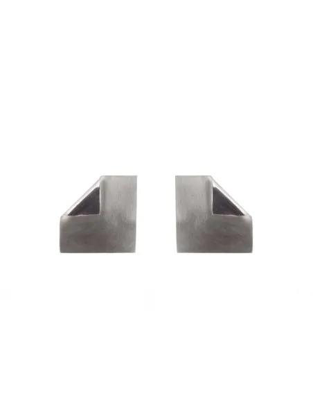 IMPERFECT SQUARE earrings Minimalist, handcrafted - Monom