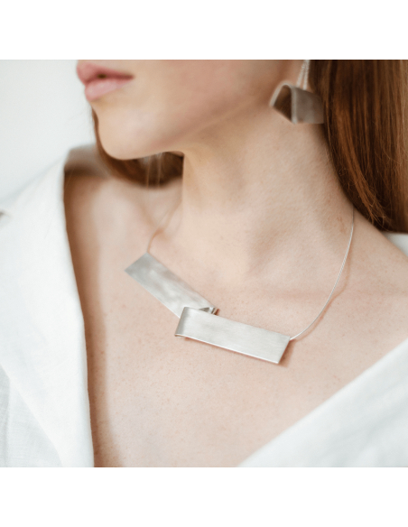 IMPERFECT BAND necklace Minimalist, handcrafted - Monom