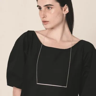 Colier LINIA design minimal, realizat manual. - Monom