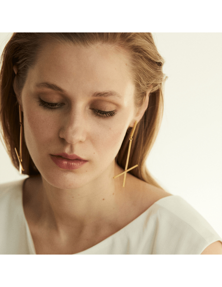 Cercei ALPHABET X Minimal, realizat manual. - Monom