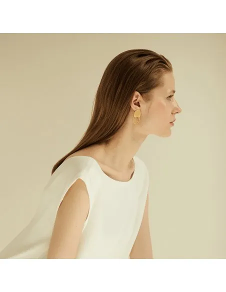 The Luna earrings  Minimalist, handcrafted - Monom