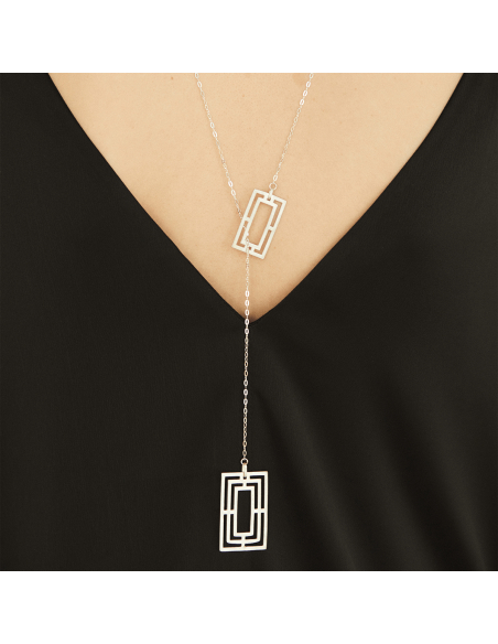The Solaria Rectangle necklace Minimalist, handcrafted - Monom