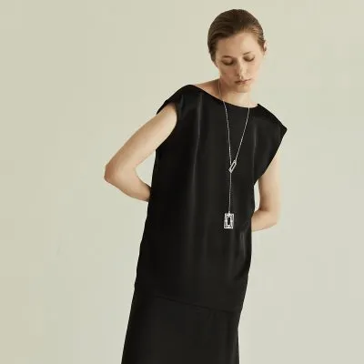 Colier Solaria Dreptunghiular Minimal, realizat manual. - Monom