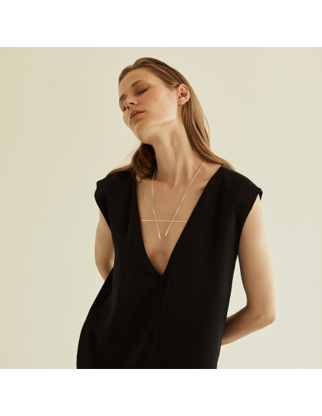 Colier Alphabet Freya Minimal, realizat manual - Monom