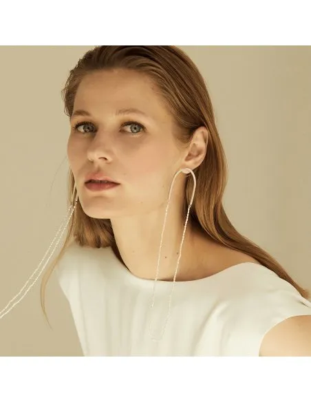 Labyrinth Cala Minimal Earrings, Handmade by Monom