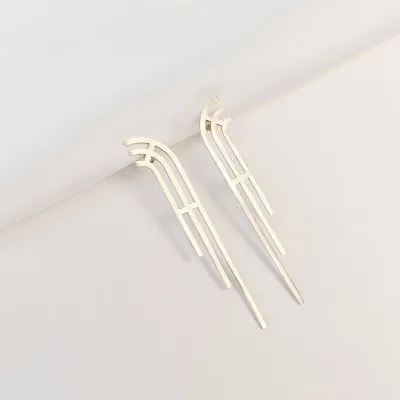 Labyrinth ICARA Minimal Earrings, Handmade by Monom