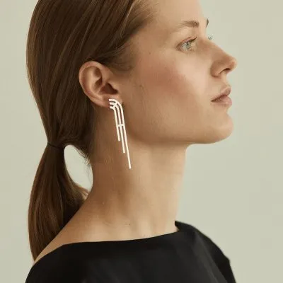 Labyrinth ICARA Minimal Earrings, Handmade by Monom 2