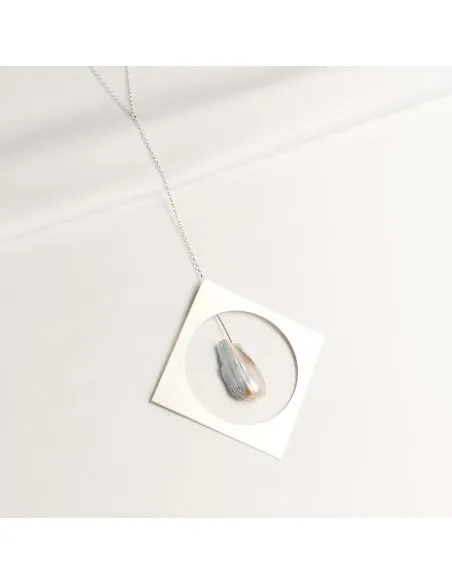 Labyrinth Extrovert Minimal Necklace, Handmade by Monom
