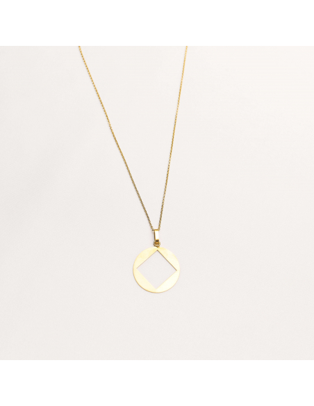 PLATTITUDE C-SQUARED Minimal Necklace, Handmade by Monom