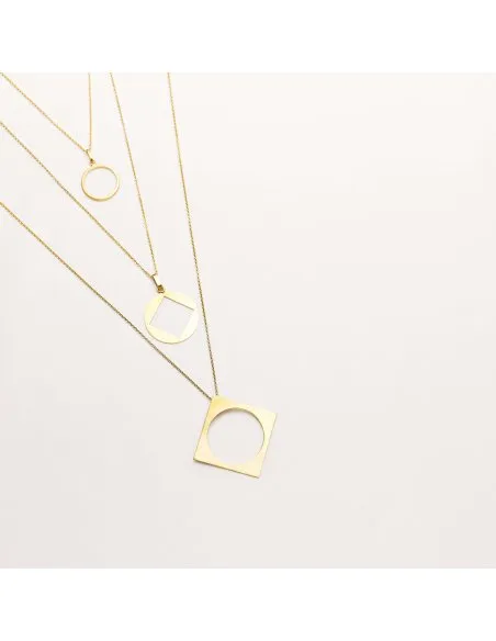 PLATTITUDE C-SQUARED Minimal Necklace, Handmade by Monom