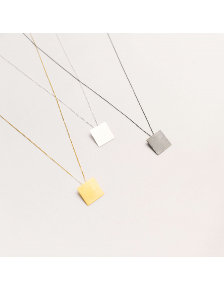 Colier PLATTITUDE SQUARE Minimal, realizat manual. - Monom