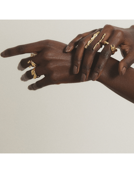 Inel AVA DUO Minimal, realizat manual. - Monom