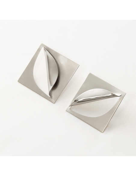 Etala Folded Earrings, minimal, handcrafted - Monom