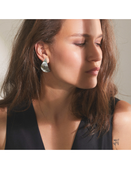 Cercei Etala Petal, minimal, realizati manual - Monom