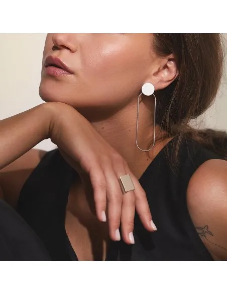 PLATTITUDE earrings Minimalist, handcrafted - Monom