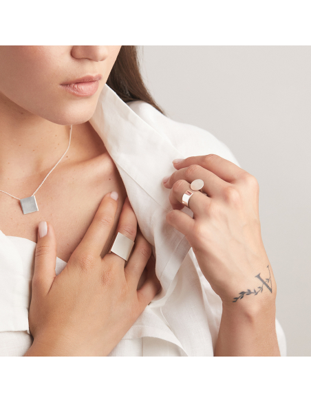 PLATTITUDE OPEN CIRCLE ring Minimalist, handcrafted - Monom