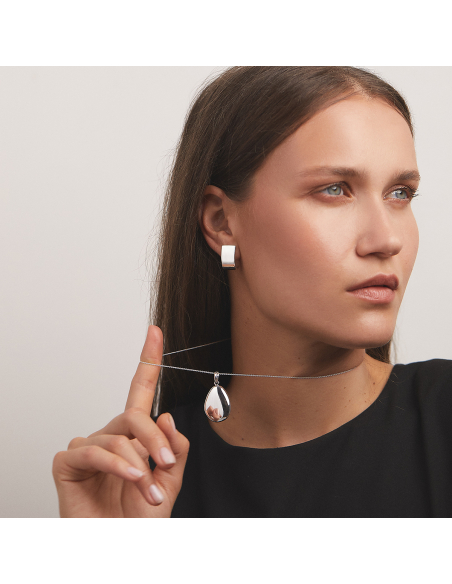 PLATTITUDE RECTANGLE Minimal Earrings, Handmade by Monom