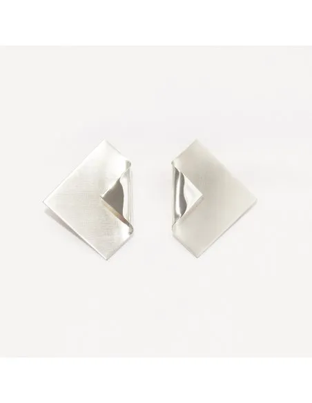 IMPERFECT SQUARE earrings Minimalist, handcrafted - Monom