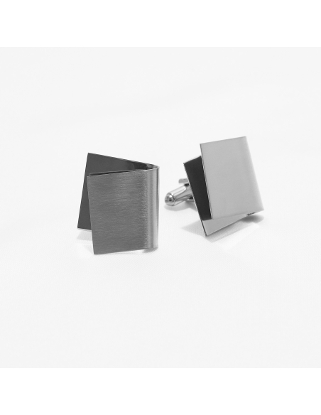 IMPERFECT FOLDED cufflinks Minimalist, handcrafted - Monom