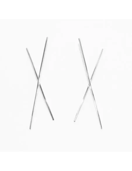 ALPHABET X earrings Minimalist, handcrafted - Monom