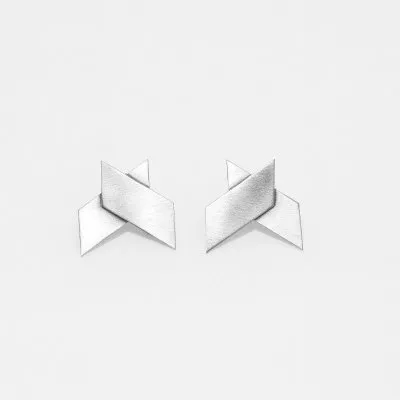 ALPHABET STRENGTH earrings Minimalist, handcrafted - Monom 2