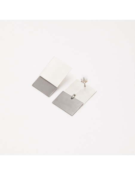 PLATTITUDE earrings Minimalist, handcrafted - Monom