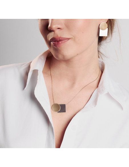 PLATTITUDE SQUARE Small Minimal Choker, Handmade by Monom