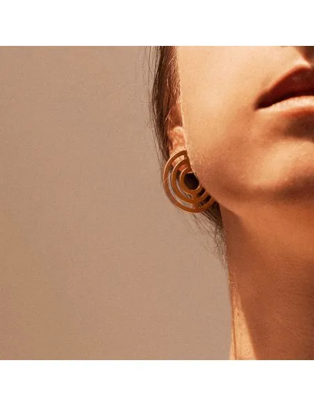 Introspect Circle Hoops earrings  Minimalist, handcrafted - Monom